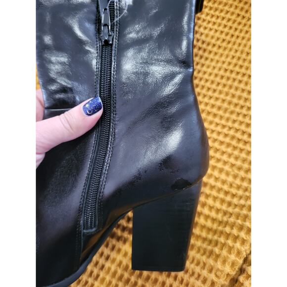 Steve Madden Bramble Leather Knee High Block Heel Fall Boots NWOT 6 SIX READ - Picture 5 of 6